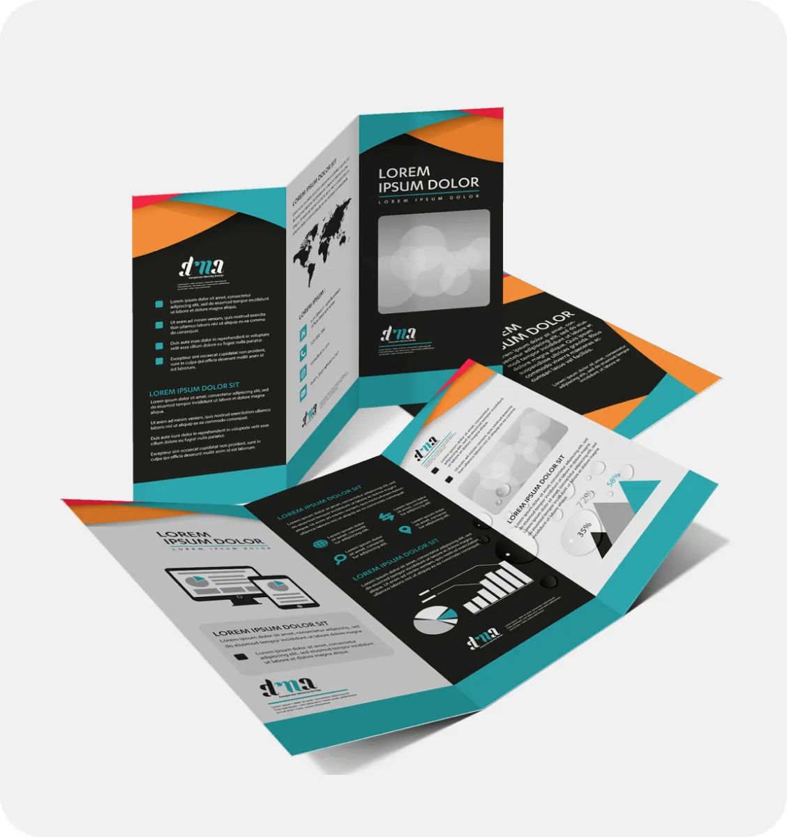 flyer pieghevole